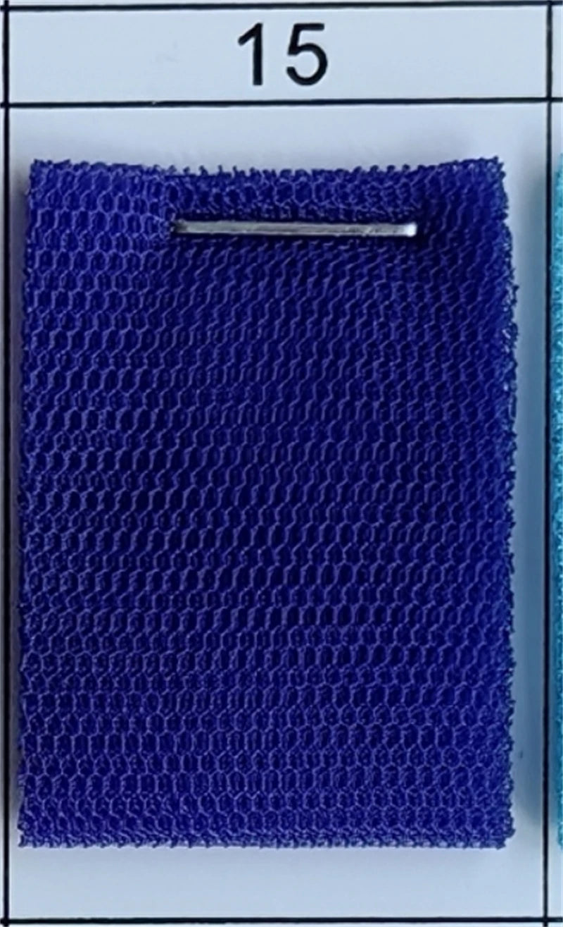 Close-up of a royal blue textured fabric swatch from AliExpress.