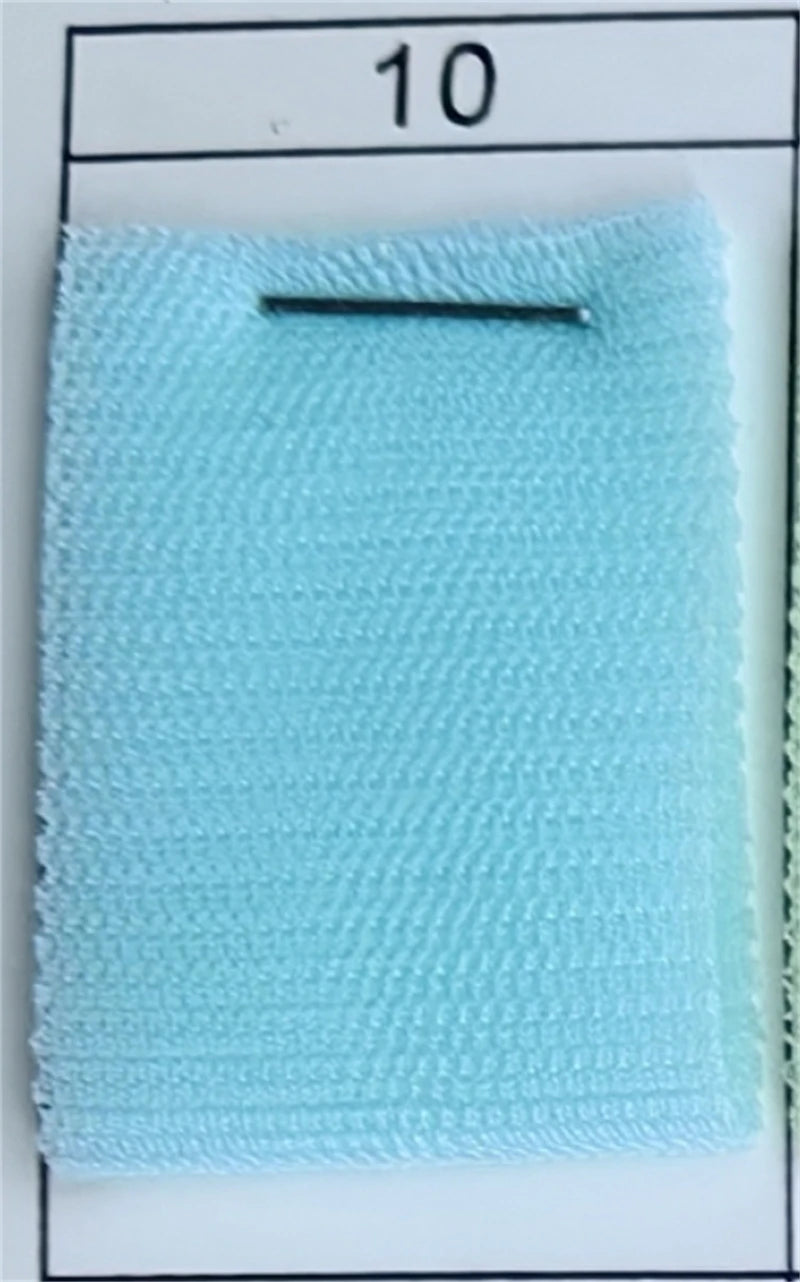 Light blue fabric swatch sample labeled 10 for an AliExpress formal mini dress.